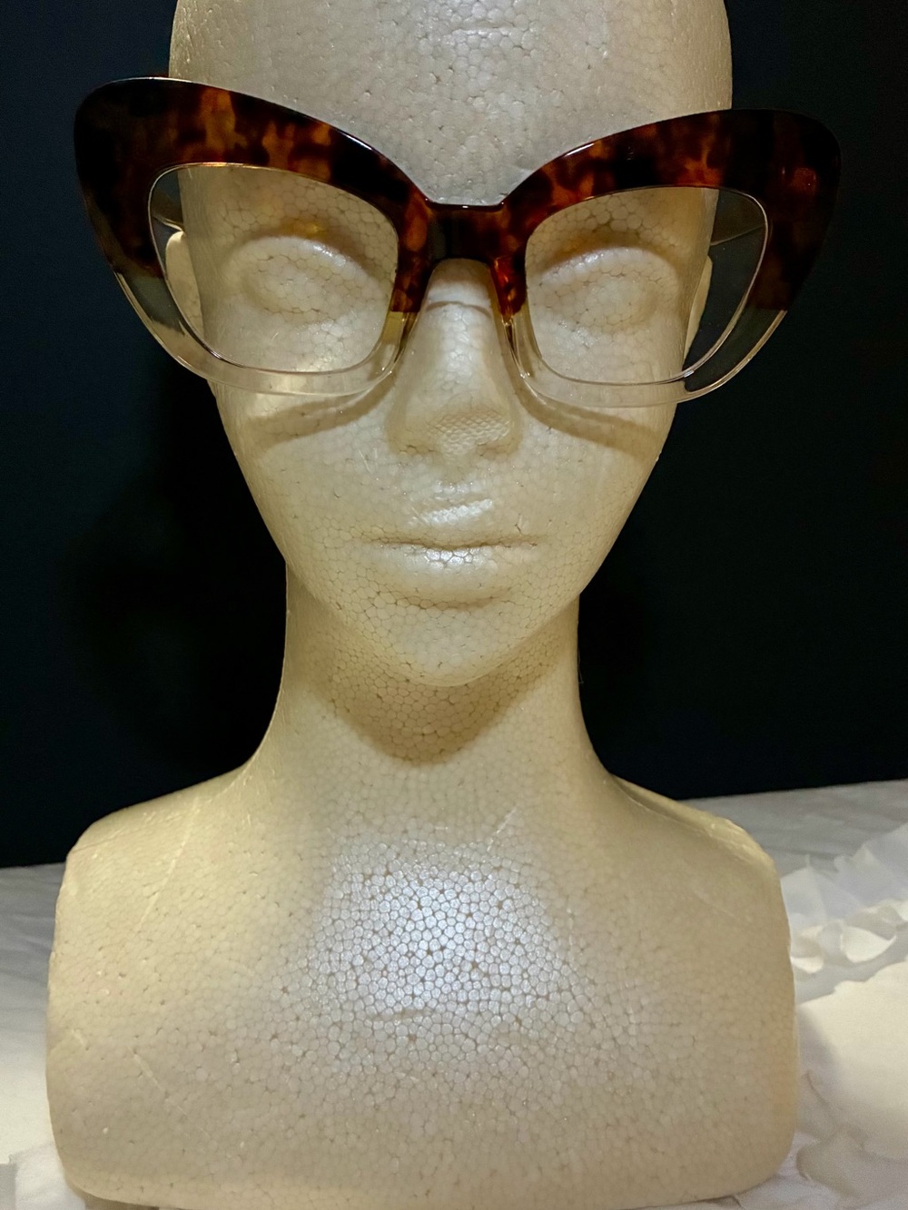 Cat-Eye Tortoiseshell to Clear Gradient Women's Eyewear